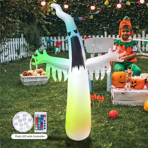 Tzsmat Halloween White Ghost Outdoor Decoration Build-In Led Lights For Halloween Decorations Outdoor Yard Garden Lawn #TOP1
