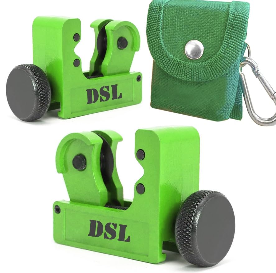 DSL Tube Cutter Pack of 2 to Cut Copper, Brass, Aluminium and Thin-Walled Steel Pipes with Ø 3-22mm, Designed for Smooth and Precise Cutting, Ideal for HVAC, Plumbing & DIY (Pack of 2)