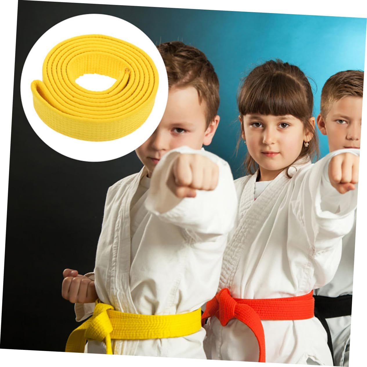 2Pcs Taekwondo Belt Set Multi-Color Martial Arts Waistband Adjustable Size Karate Belt for Boys and Girls Adults Sturdy Cotton Material for Training and Competitions