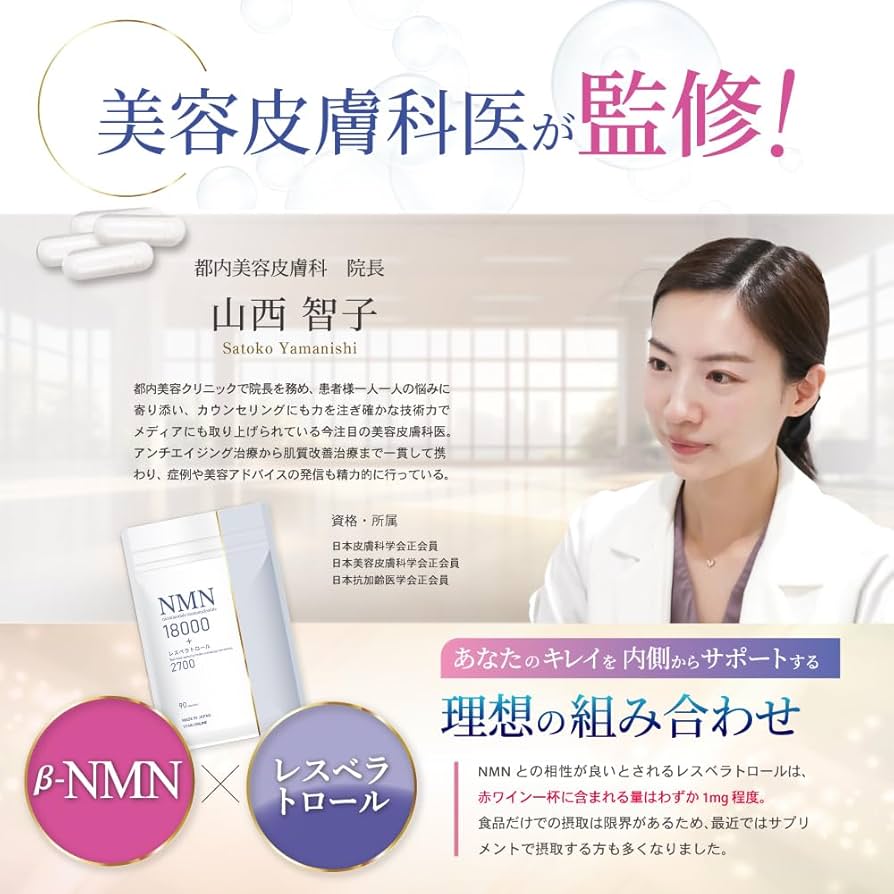 Amazon | 【リニューアル/美容皮膚科医 監修】NMN サプリ
