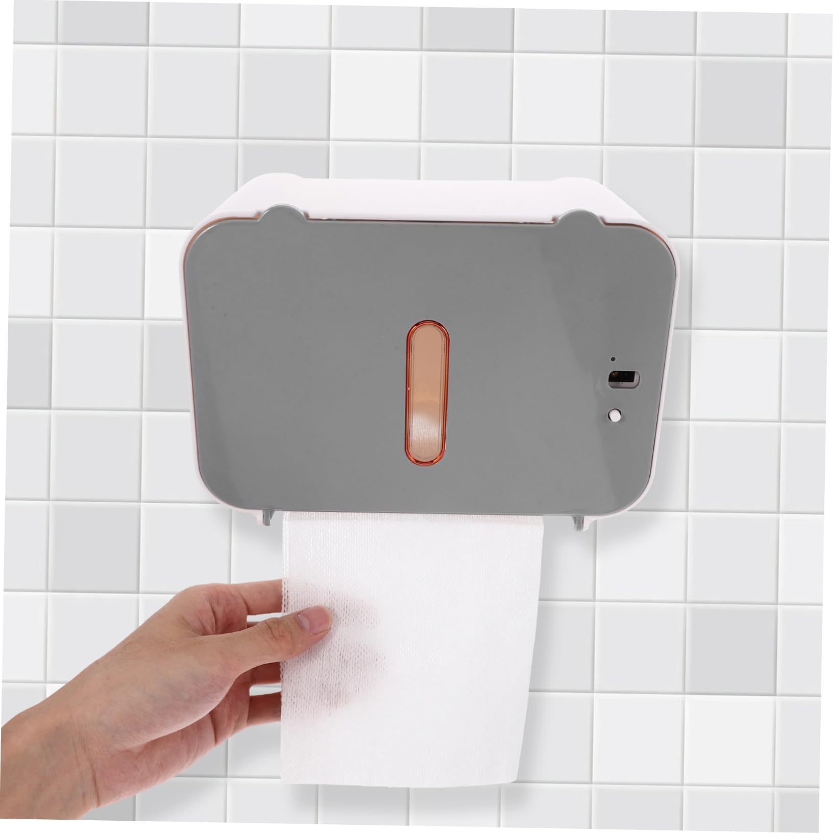 Gadpiparty Distributore Automatico di Asciugamani di Carta senza Contatto, Montaggio a Parete senza Forare, per Cucina e Bagno, in Abs e Metallo