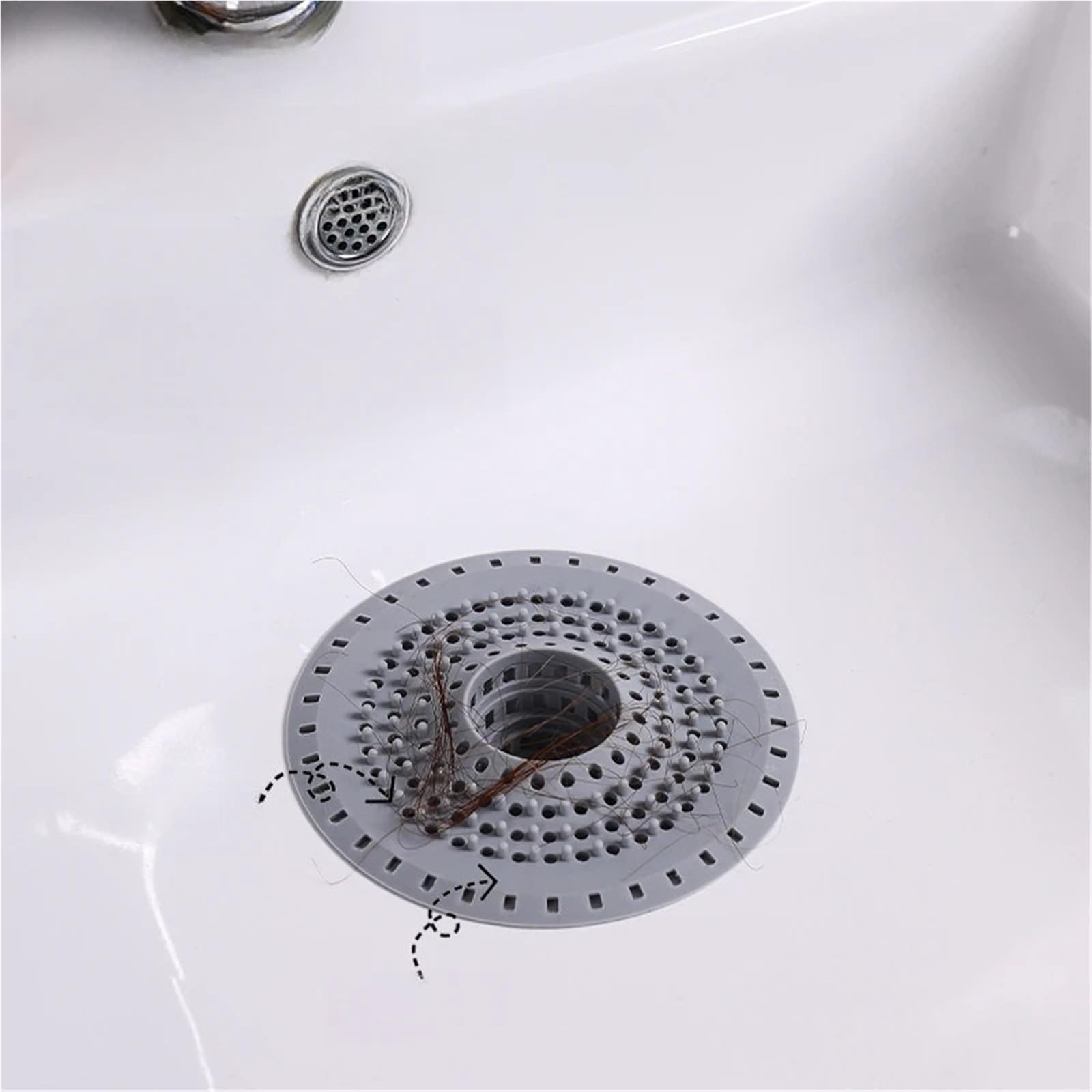 Filtro de Fregadero Cocina, Filtro for el Suelo la Ducha, colador Drenaje Silicona, coladores, recogedor Pelo for baño, 5 uds para Bañera,Ducha