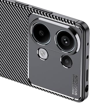 Ehr. Xiaomi Redmi Note 13 Pro 4G Compatible Camera Protected Carbon Brushed Silicone Case