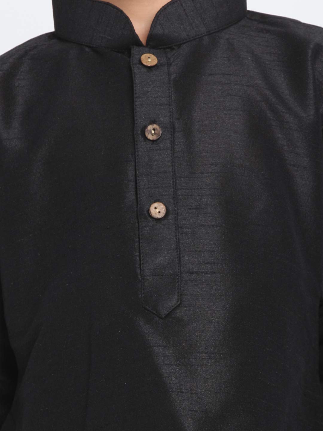 Jbn Creation Boys' Black And Rose Gold Silk Blend Kurta And Dhoti Pant Set (Vasbuk001Blncdrg, For 5-6 Years)