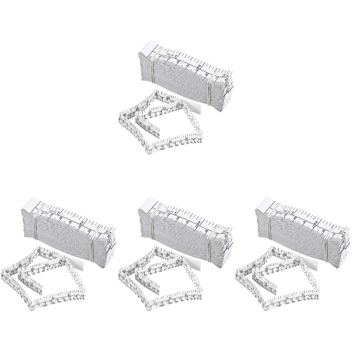 SHINEOFI 4 Set Pz Rullino Carta Misuratore Monouso Per Misurazioni Corporee E Progetti Creativi Strumento Misurazione E Facile 25 Pezzi * 4