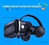 VR Headset, 3D VR Virtual Reality Headset Glasses Goggles w/Headphones for iPhone Android Smartphones, Universal VR Set Glasses Goggle Casque Bundle for Kid Adult Play 3D Video Game Movie