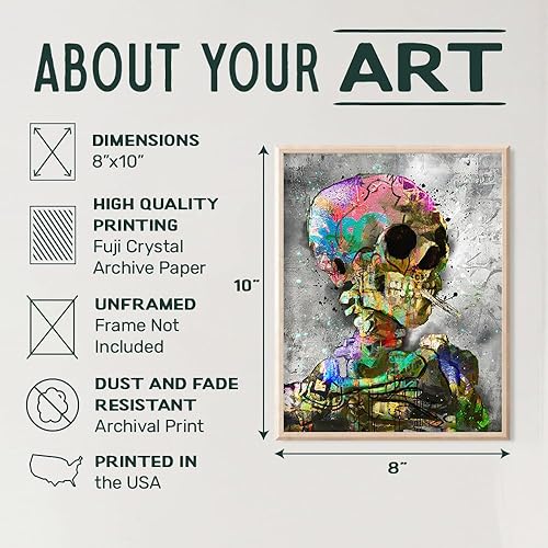 Miniatura 3 de Graffiti Van Gogh - Arte de pared de Banksy - Póster de dormitorio - Graffiti - Decoración de pared fresca - Decoración de habitación moderna -