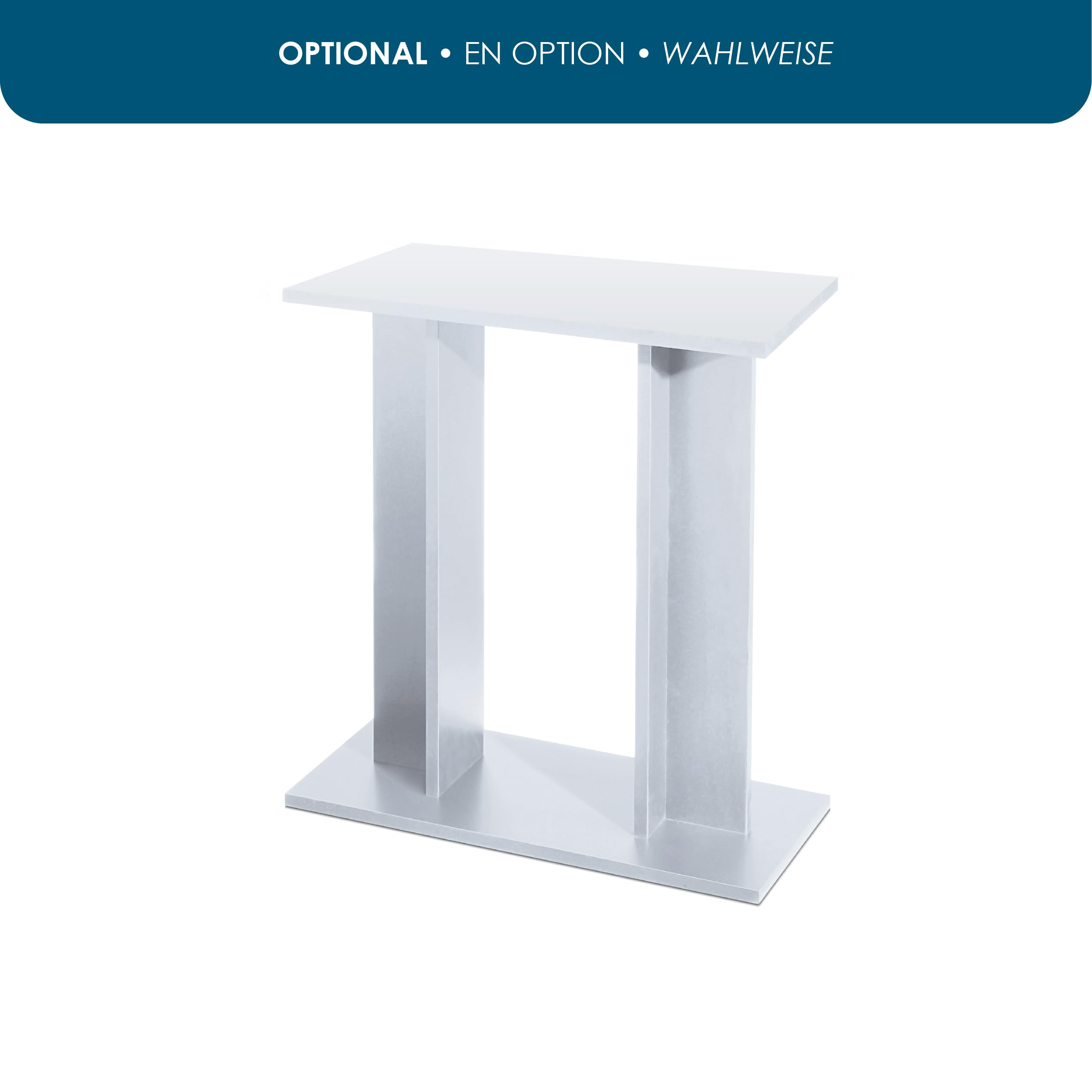 Ciano, Aquarium 60 Blanc, pour Poissons, Équipé d'un Filtre, Consommables, LED et Chauffage, 58L, Emballage Renforcé pour Envoi Web