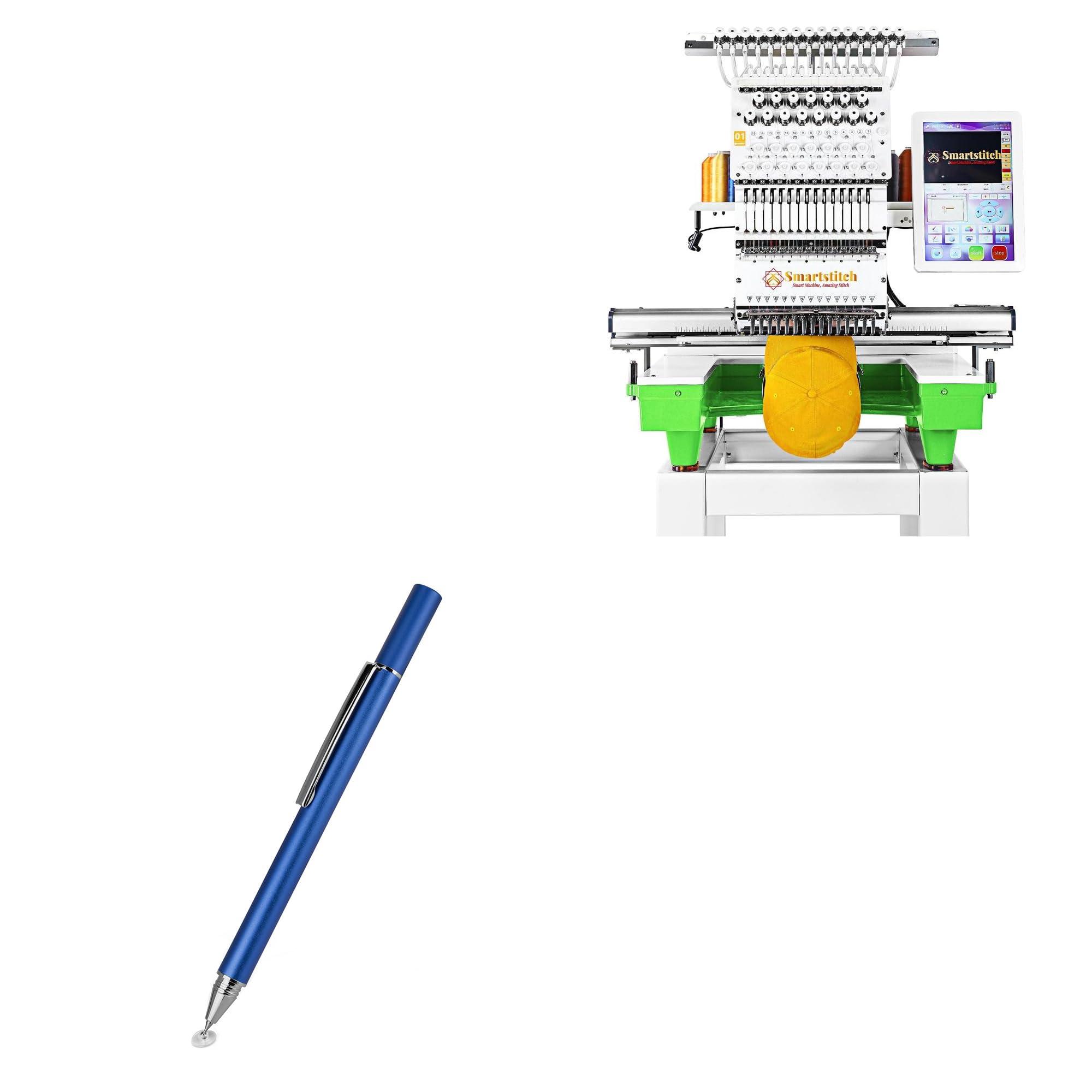 BoxWave Stylus Pen Compatible with smartstitch S-1501 - FineTouch Capacitive Stylus, Super Precise Stylus Pen - Lunar Blue