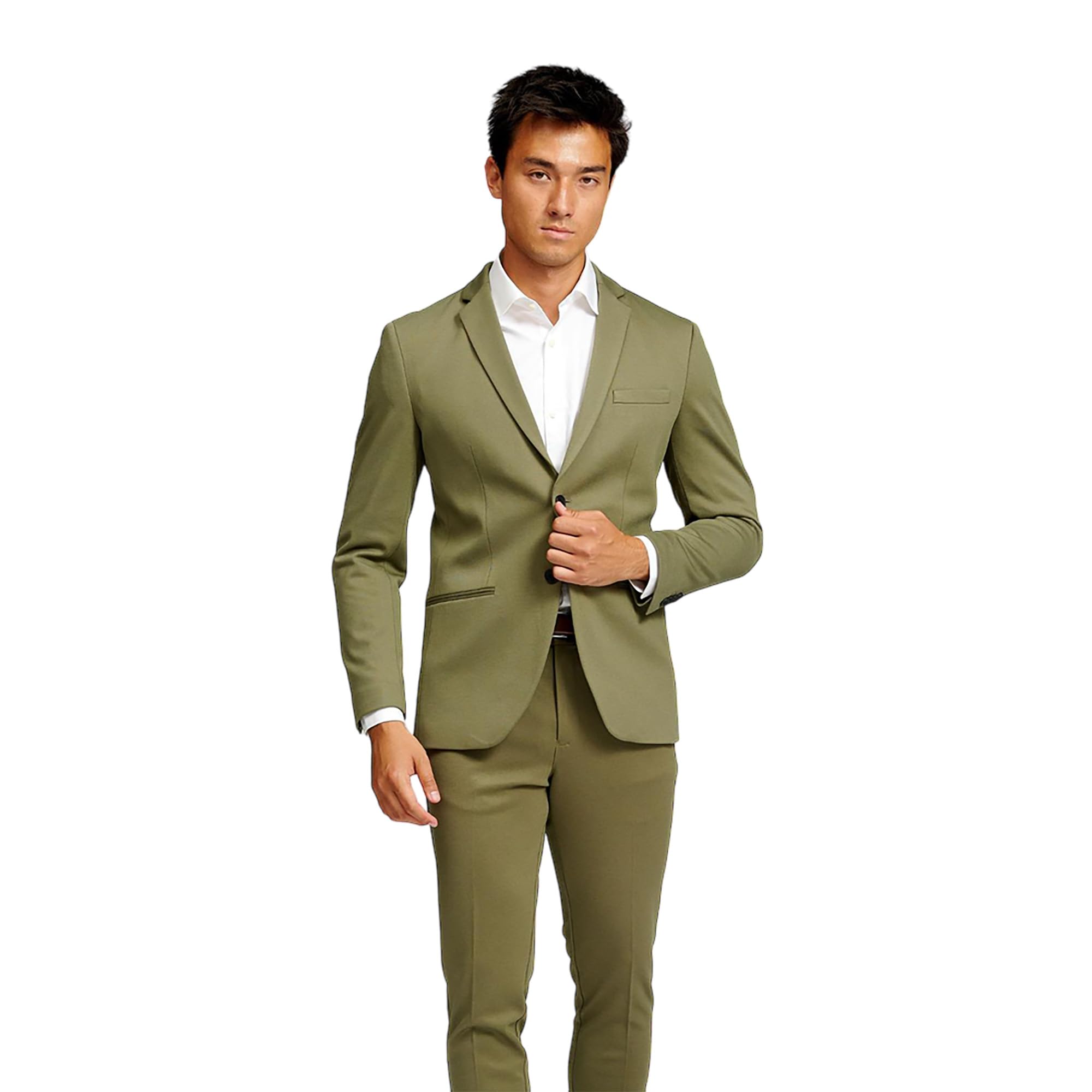 Performance Blazer Herren – Stylischer Slim Fit Herren Stretch Sakko – Herren Stretch Blazer – Bequemer, praktischer Herren Zwei Knopf Blazer für Business & Freizeit