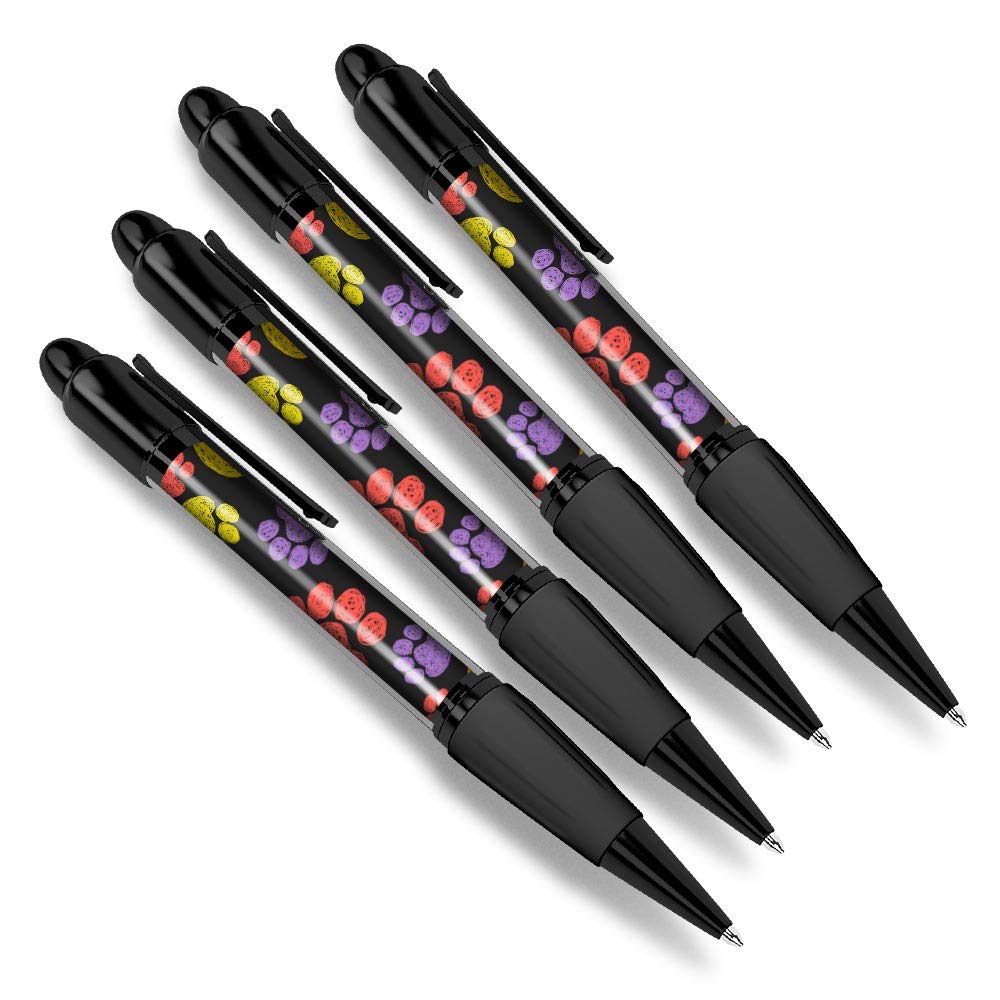 Bolígrafos bonitos y cómodos de diseño exclusivo, set de 4 piezas de huellas 6