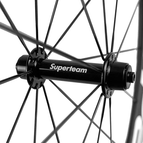 Miniatura 7 de Superteam Rueda de superficie de frenado de basalto de 0.906 in 1.496 in Carbon Road 700c Clincher Wheelset
