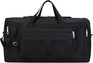 Bolsas de Gimnasio para Hombre, de Gimnasio de Gran Capacidad para Hombre, de Entrenamiento Impermeable, Mochila Oxford para Yoga, Camping, Diario, al Aire, Viajes, Black, Consulte