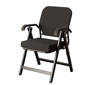 Amazon｜パッド入り折りたたみ椅子、高反発クッション付き黒
