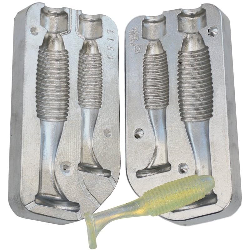 Moule A LEURRE Souple ALU shad strié 80-100mm - MOU517 - Plastique Liquide