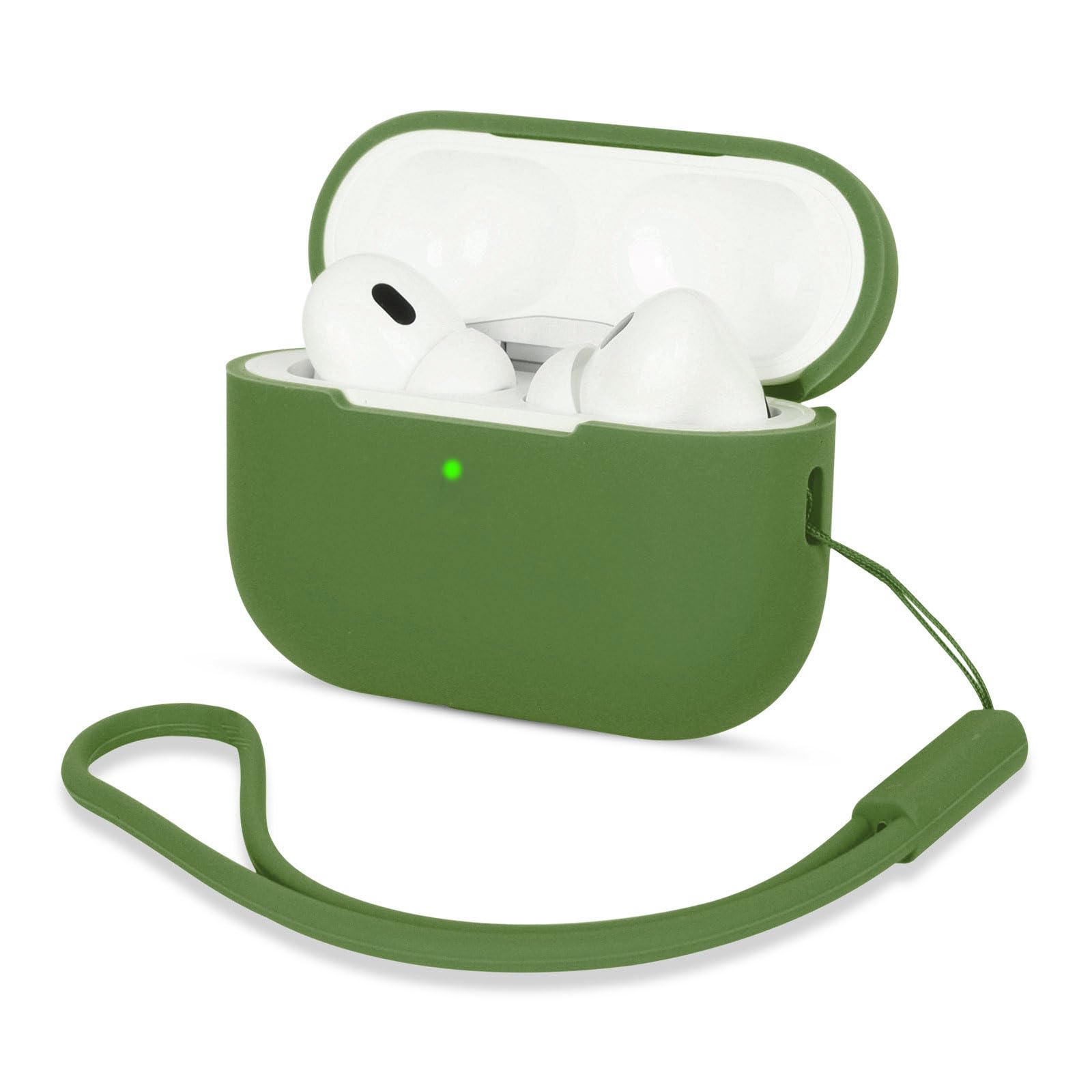 AOTUAO Funda para Airpods Pro 2 Case Cover, Fundas Protectora de Silicona Compatible con AirPods Pro 2 2022 con Silicona Lanyard, Funda Portátil a Prueba de Golpes, LED Frontal Visible, Negro — view 9