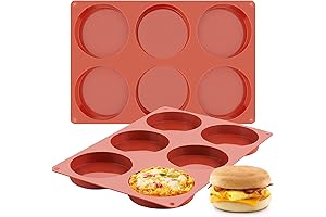 JOERSH Silicone Egg Molds 4Inch Round