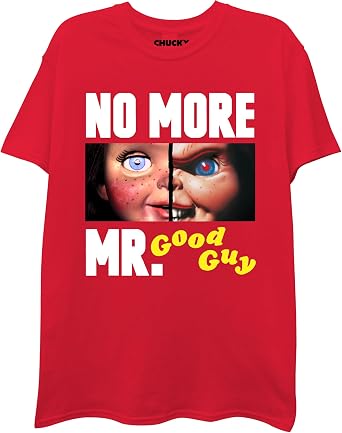تي شيرت Chucky Childs Play No More Mr. Good Guy للرجال بأكمام قصيرة
