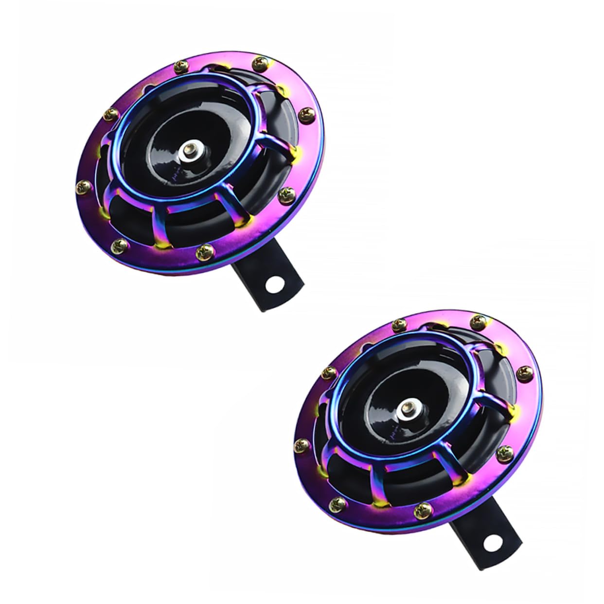 ULTECHNOVO 1par Bocina Eléctrica De Coche y Moto Claxon De Aire Super Fuerte Diseño Alerta Sonora Para Evitar Accidentes Fácil Instalación y Durabilidad