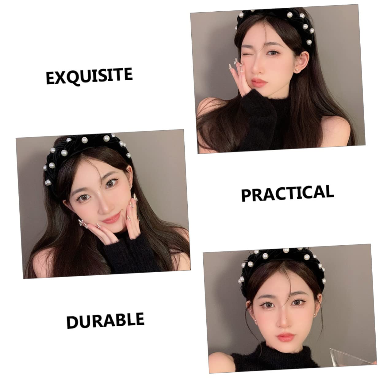 FRCOLOR 3 Juegos De Diademas Acolchadas De Terciopelo Para Mujer Accesorio De Moda 2 Unidades X 3