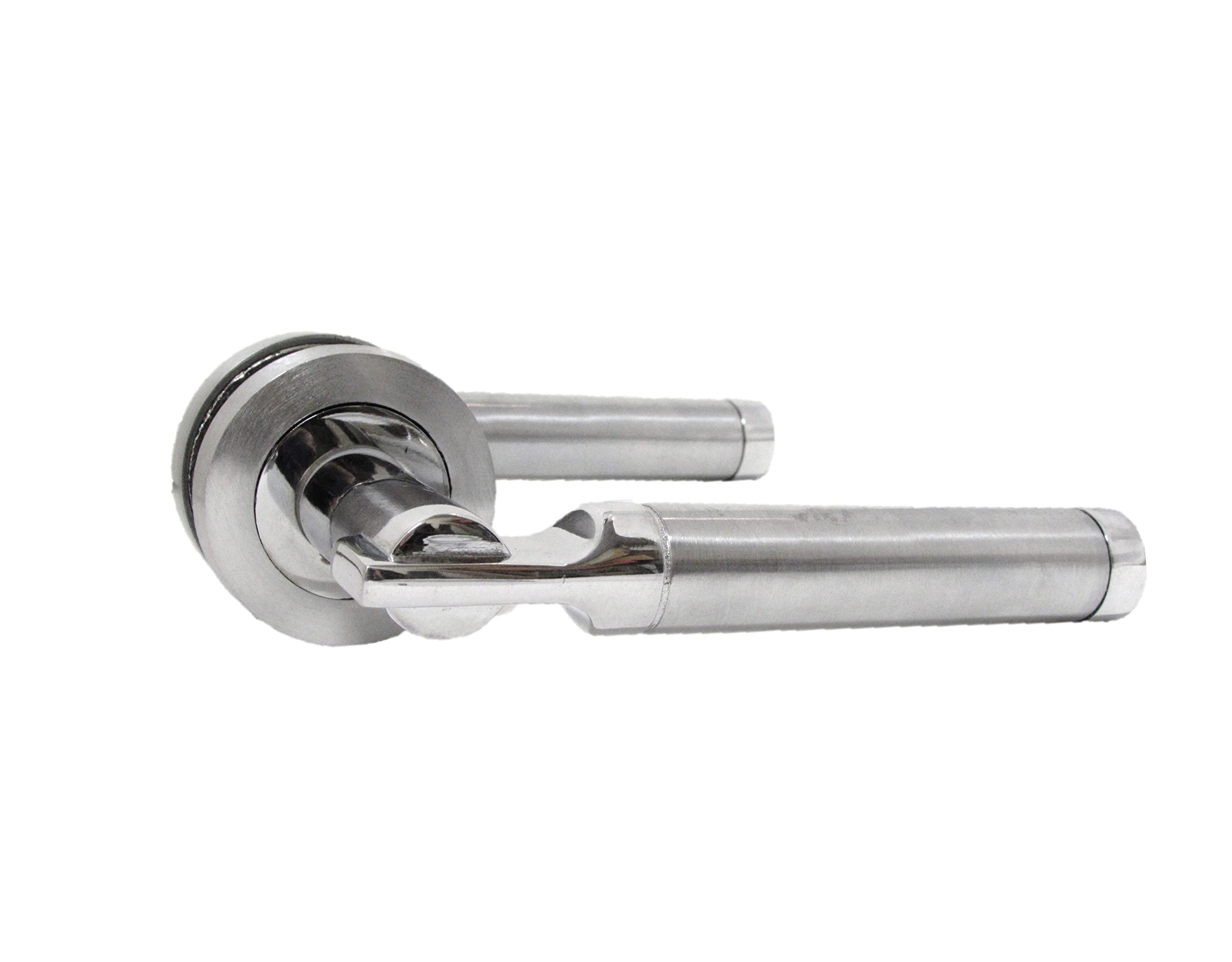 Haven Heritage Internal Door Handles Sets, Interior Door Handles, Chrome Door Handles Internal, Door Handle Sets for Interior Doors - Serozzetta Door Handle Lever on Rose Latch Duo Chrome Satin