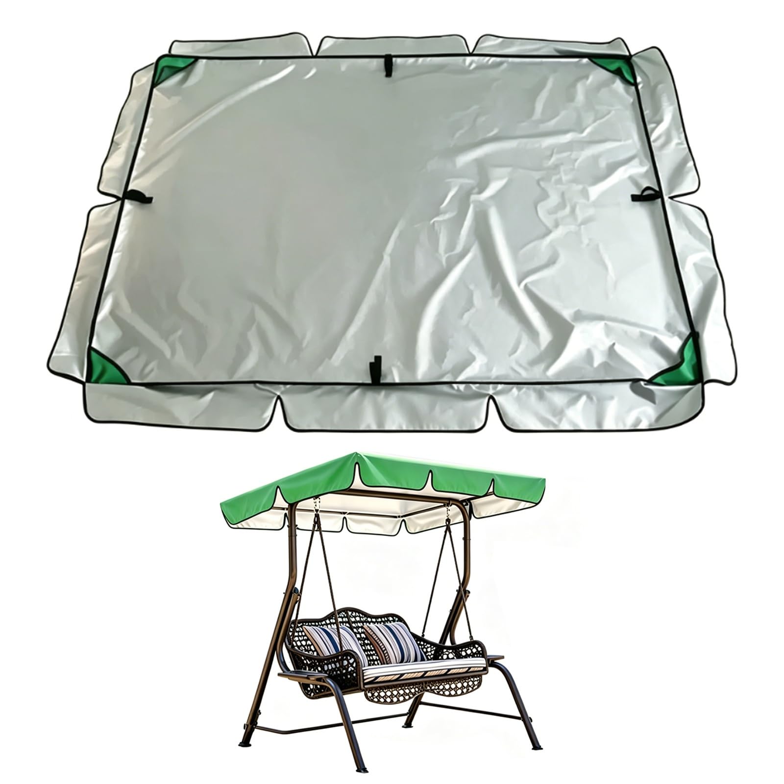 Toit de balancelle de jardin pour remplacer une toile usée ou déchirée