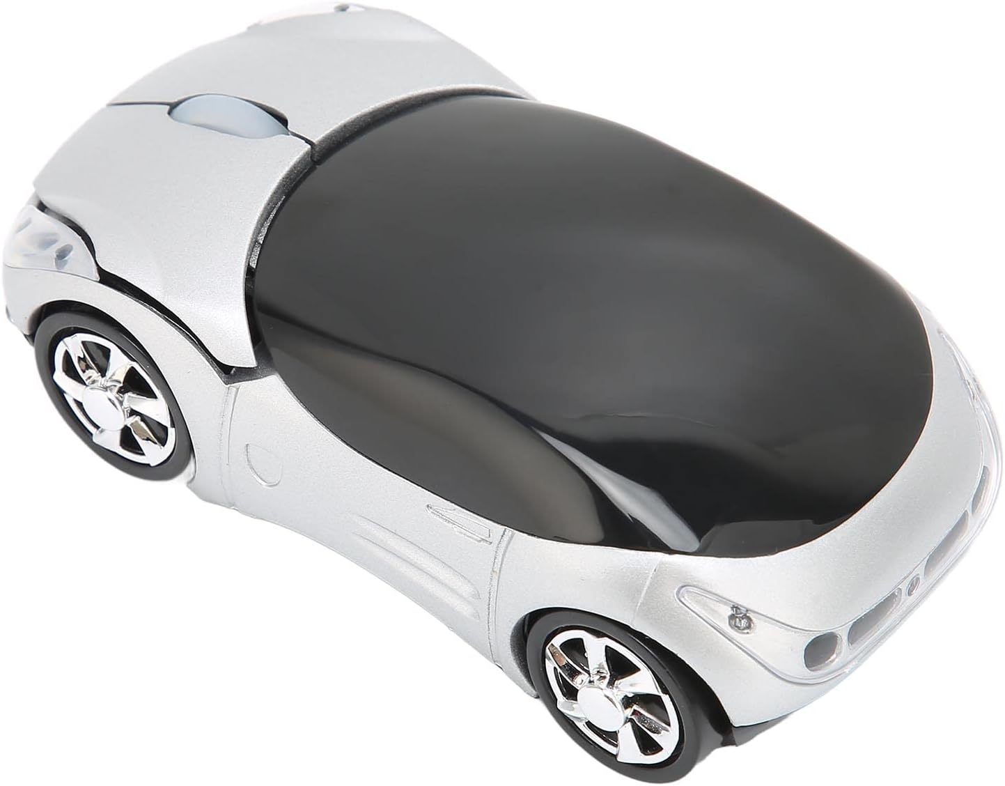 ASHATA Mouse, 2.4GHz Cool Sport Car Mouse, Car Shape Mouse Optical Gaming Mouse for 98 for 7 for Linux,for PC Laptop Computer (Silver)