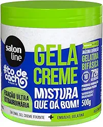 Salon Line, Gel&Creme, #todecacho, Fixação Ultra Extraordinária, Vegana - Para Cabelos Ondulados, Cacheados e Crespos