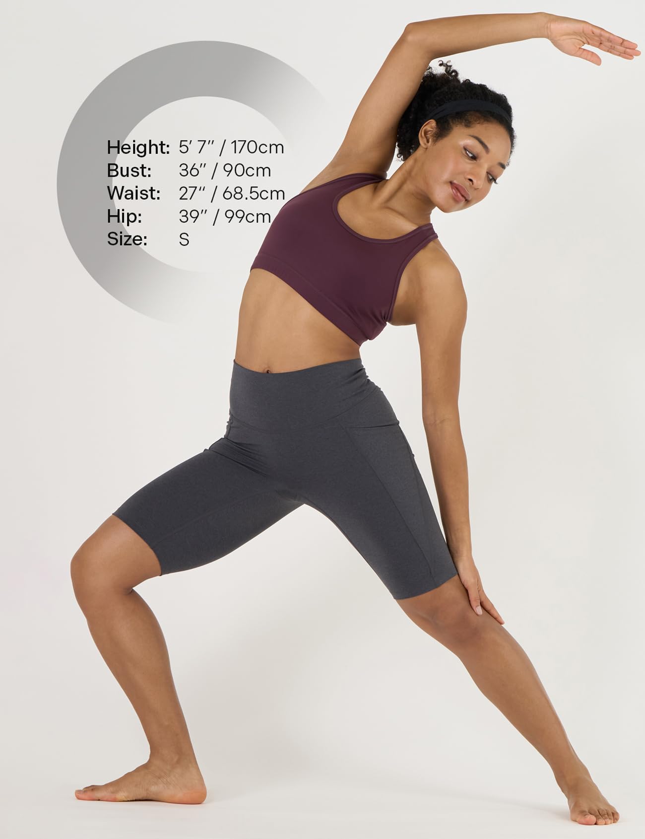 LAPASA Pantalón Corto Deportivo Mujer Leggings con Bolsillos Laterales Mallas Short Yoga Ejercicio Fitness Pilate Deporte Running Ciclismo Elastico L52A1/L52B1 — view 4