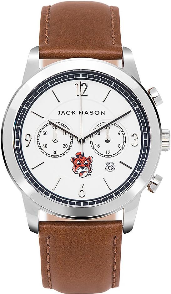 Jack Mason Brand JMV-1901-AU Auburn Vault Leather Strap Chronograph Watch