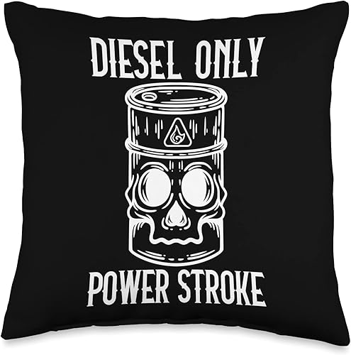 Vintage Power Stroke Gifts Diesel Truck Rolling Coal Turbo Power Stroke - Almohada de regalo, 16 x 16, multicolor