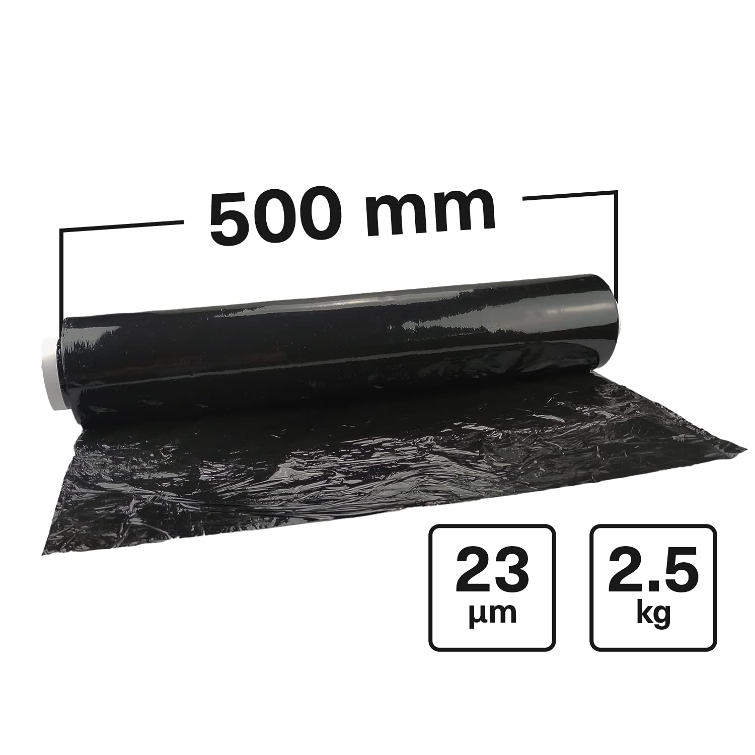 Beste-Folie 6 Rotoli Migliore Pellicola Di Pellicola Estensibile 23 My 500 Mmx200 M – 2,5 Kg Palette Pellicola Mano Pellicola Avvolgimento Trasparente