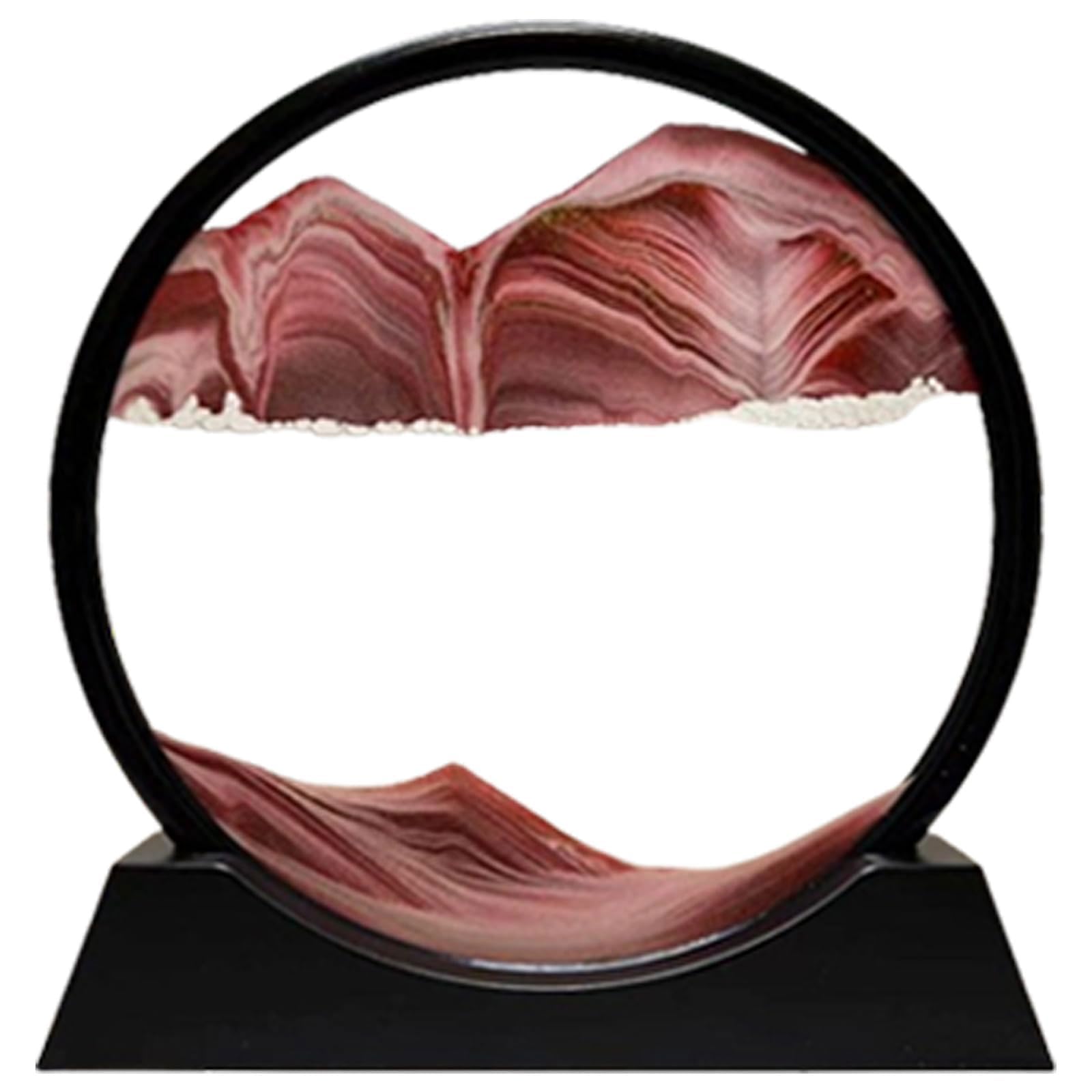 SheremArt Sand Ripple, Sand Art Liquid Motion, Dotmalls Sheremart Sand Ripple, Libiyi Sherem Art Sand, Silk Sand Painting for Decor Home Office Decor (Red)