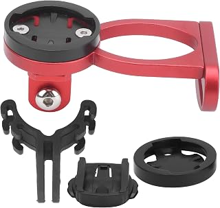 DAWH Computer Stem Extension Bracket, Long Service Life Aluminum Alloy Bracket Wide Compatibility ABS Base Bike Computer Extension Bracket for Bike(Red)