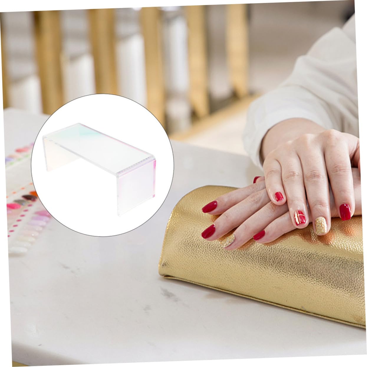 Cuscino Poggiamani Manicure in Acrilico, Supporto Unghie | Appoggio per Polso, Uso Domestico e Lavoro Manicure, Accessorio per Nail Art