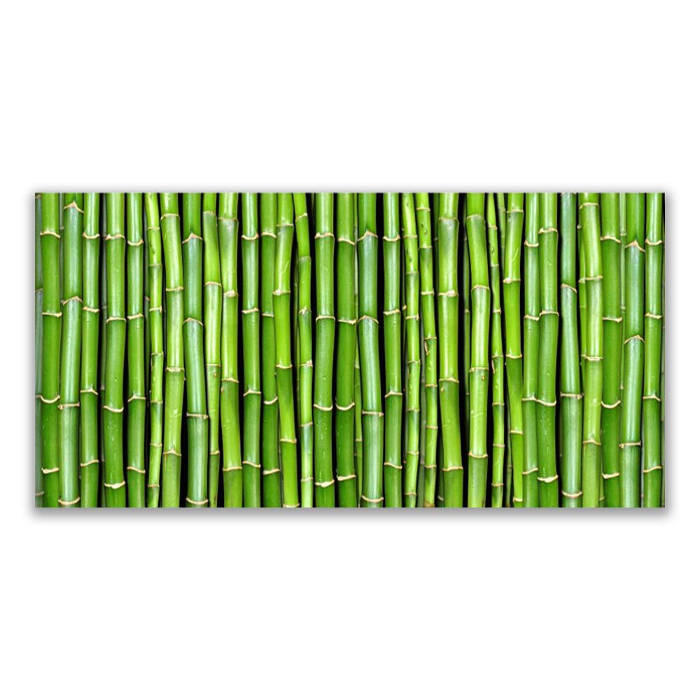 Tableau déco mural moderne design bamboo floral 120x60 premium luxe