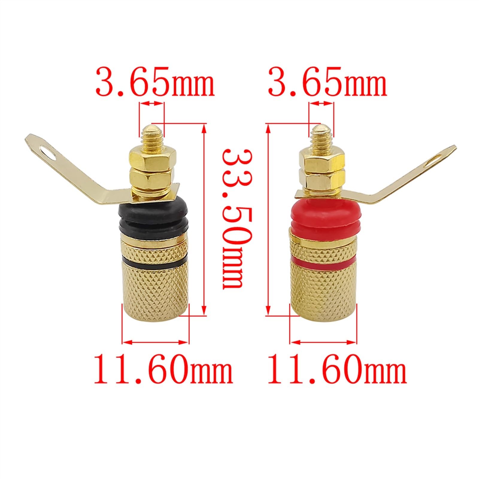 25pcs 5-Color 4mm Banana Binding Post Speaker Terminals - AV-C50-5 By CablesOnline 14 thumbnail image
