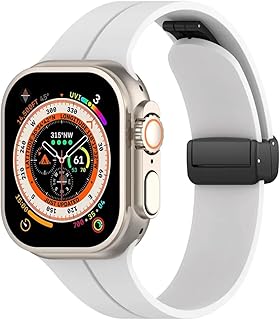 Fekra Silicone Strap For Apple watch Ultra 49mm 45mm 44mm Magnetic Bracelet correa iWatch Series 9 8 7 6 Se ultra series