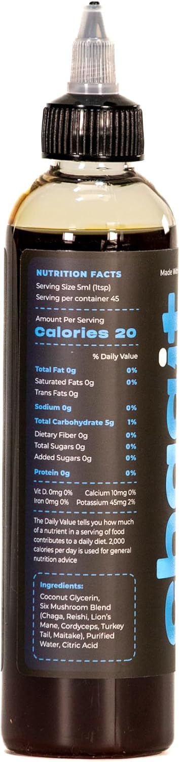 SLX - Six Mushroom Blend - Full-Spectrum Sweet Liquid Extract - Chaga, Lion's Mane, Reishi, Cordyceps, Turkey Tail, Maitake - 225 ml Bottle