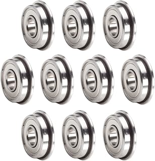 F695 Flanged Ball Bearing,5x13x4mm ABEC-5 High Precision Chrome Steel Metal Shielded Sealed,F695ZZ 3D Printer Bearing (Pick of 10Pcs)