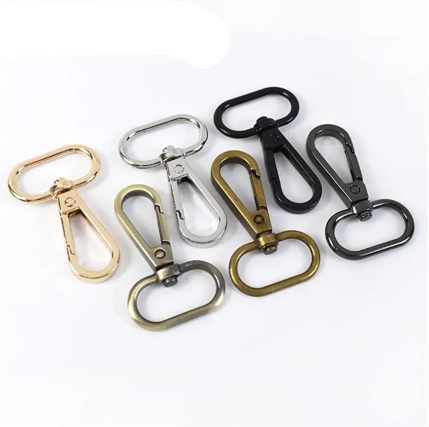 10 Hebillas De Correa De Metal De 16-50 Mm para Bolso, Cinturón, Cinturón, Broche Giratorio para Langosta, Collar De Perro, Mosquetones Accesorios De Costura De Bricolaje, Gunblack, 25mm-10Pcs