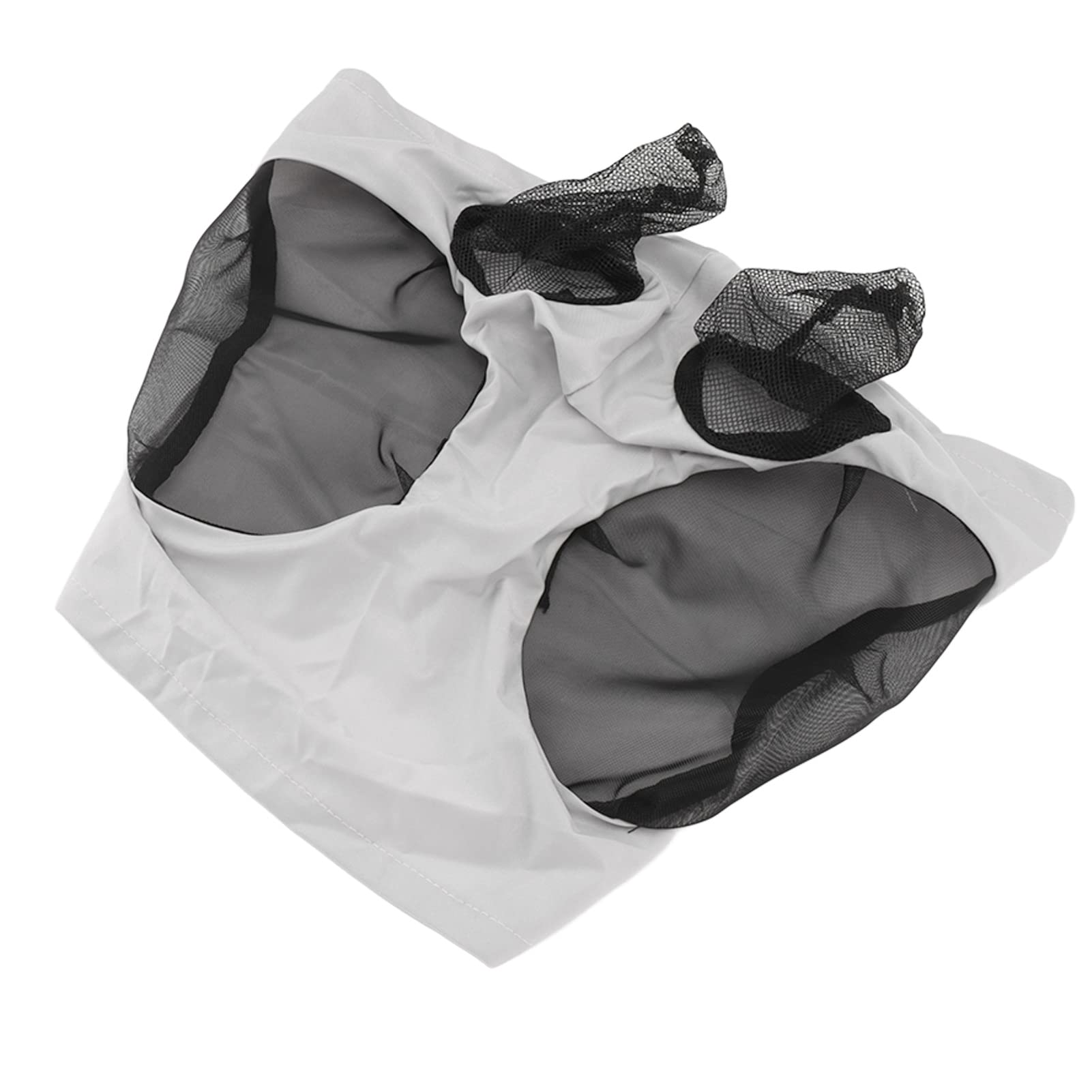 Shanrya Orejeras Caballo, Mascarilla de Caballo, Protección de Oídos, Máscara de Mosca de Malla de Caballo Estirable, Cosas para Caballos Previene Mosquitos para Granero (Gris)