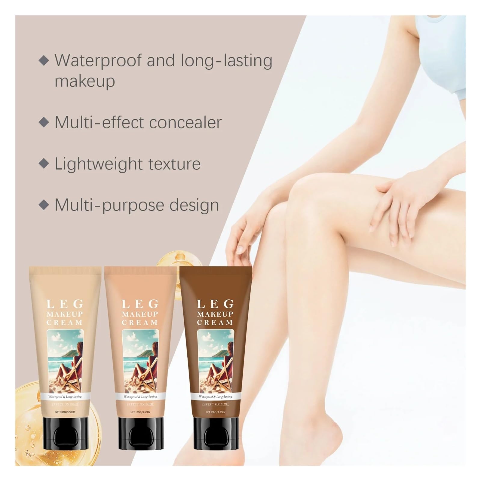 leg concealer Leg Makeup Body Lotion Langlebiger Wasserfester Anti-Transfer-Concealer