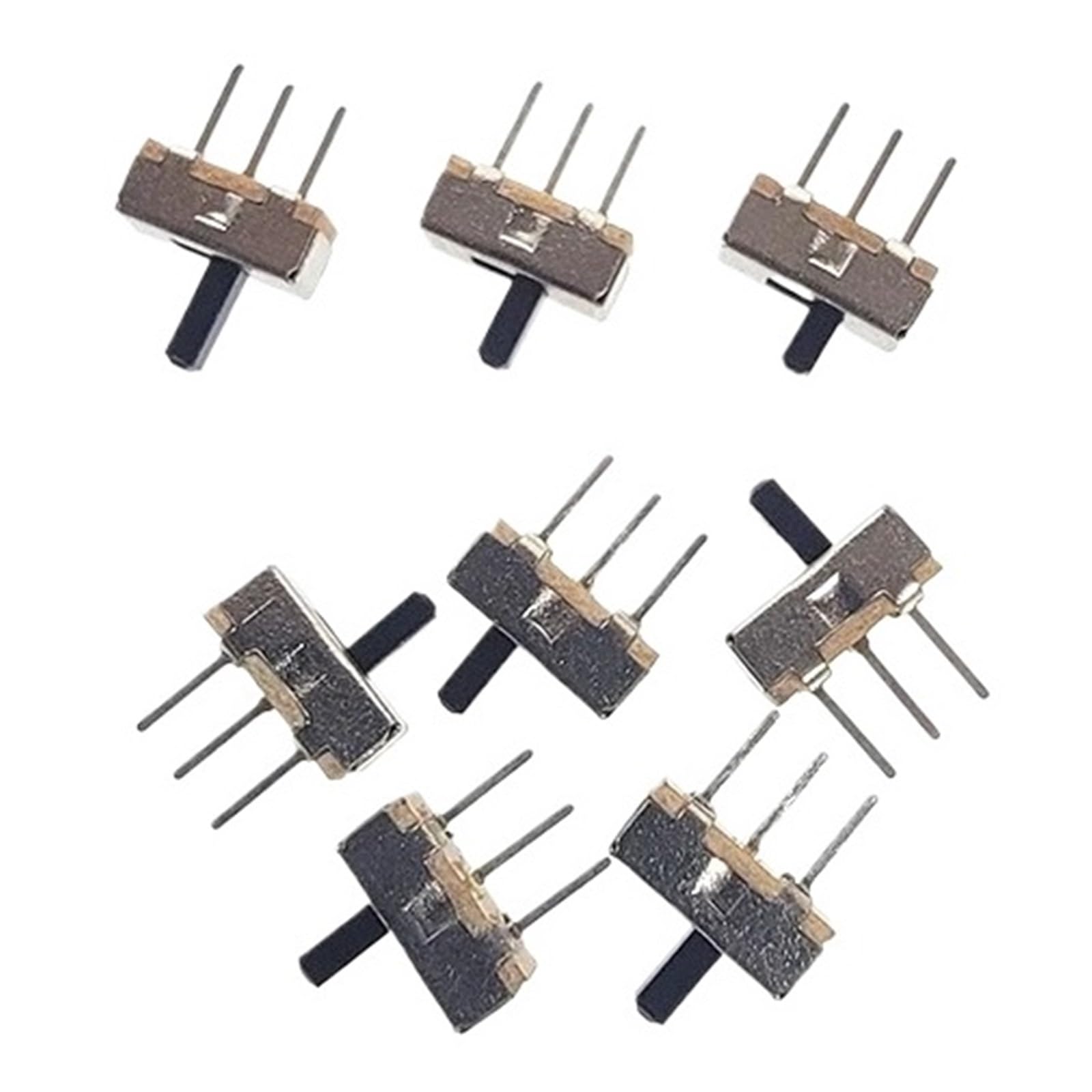 20 piezas SS12D00 interruptor deslizante 3 pines 1P2T interruptor de palanca de 2 posiciones longitud del mango: 3MM/4MM/5MM/6MM