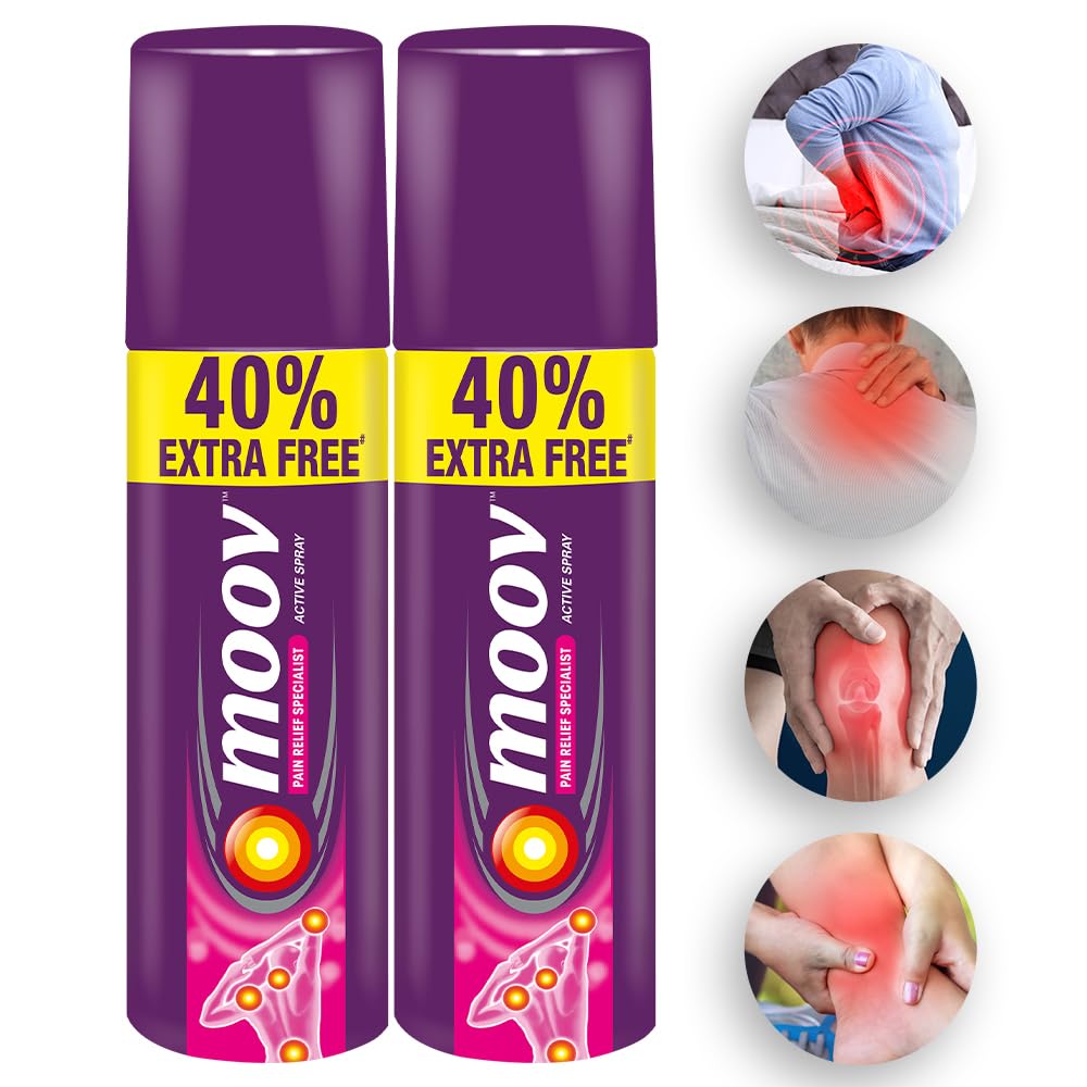 Moov Fast Pain Relief Spray - 35g +15g Pack of 2| Suitable for Back Pain, Muscle Pain, Joint Pain, Knee Pain | 100% Ayurvedic Formula | Suitable for Sports & Gym related injuries (B0C869JF5N) Amazon Price History, Amazon Price Tracker