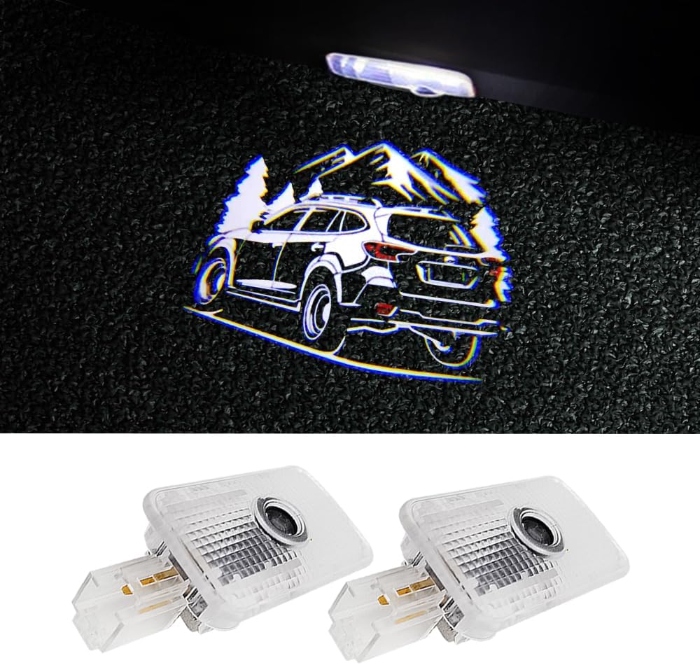 LED Car Door Logo Lights Courtesy Projector Laser Welcome Light Puddle lamp 2 pcs Compatible with Forester Outback Legacy Car Accessories (Legacy, Legacy)