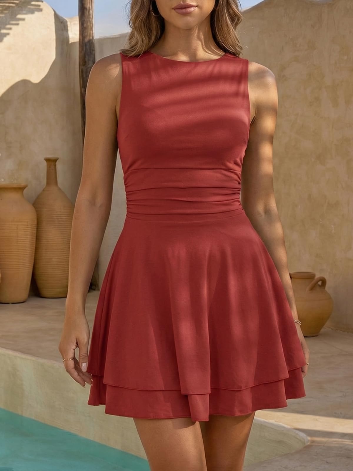 Cicy Bell Vestidos de mujer de manga larga, cuello cuadrado, vestido de fiesta, con volantes, corsé, mini vestido de cintura fruncida, vestido corto elegante bodycon