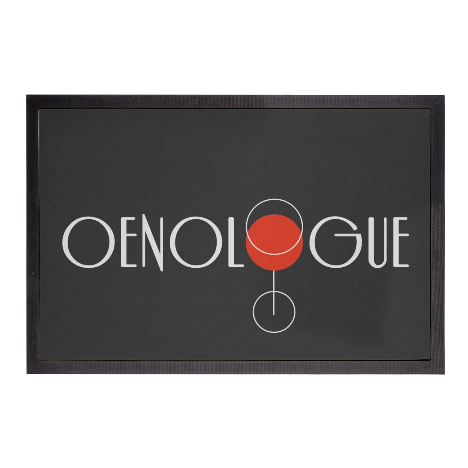 Paillasson noir oenologue tapis entrée cave dégustation vin