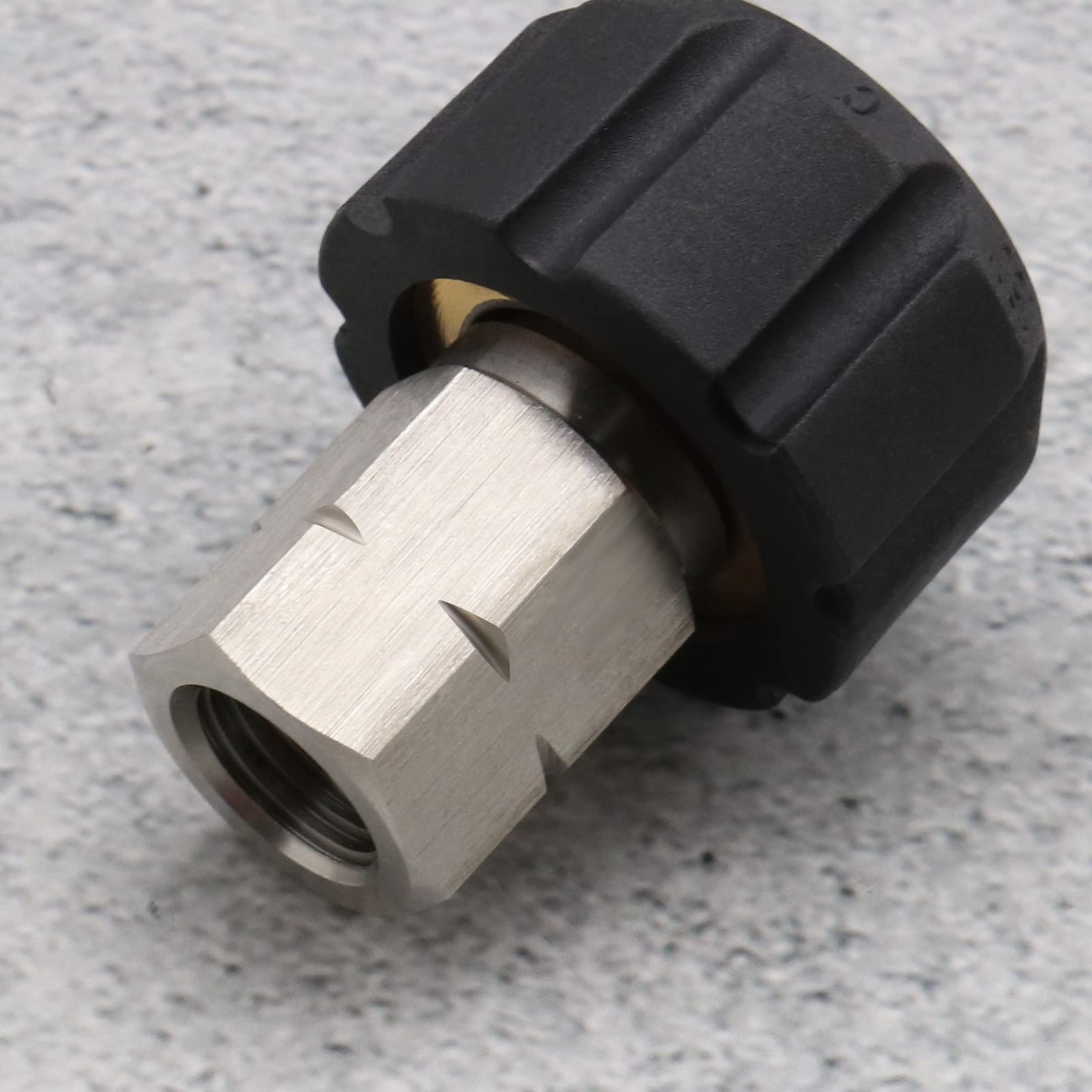 ECSiNG Adapter do myjki ciśnieniowej żeński metryczny M22 do 1/4 cala żeński NPT montaż metalowy adapter węża myjki ciśnieniowej gniazdo szybkiego połączenia