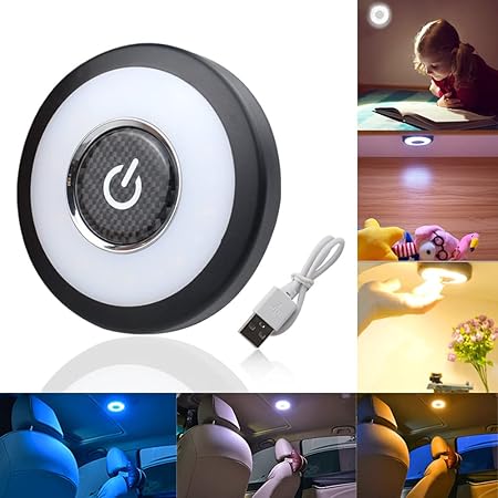 Amazon Ciihon室内灯led車 Usb 充電 Led タッチライト トランクカーゴエリアライト ナイトライト 読書灯 3つの照明カラーモードアンバーイエロー アイスブルー ウォームホワイキッチン 階段 廊下 部屋 キャンプに適しているdc5v ライト ランプ 車 バイク